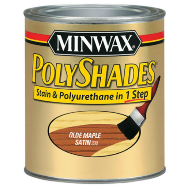 Minwax 61330 PolyShades Stain & Polyurethane Satin Finish, Olde Maple, 1 Qt