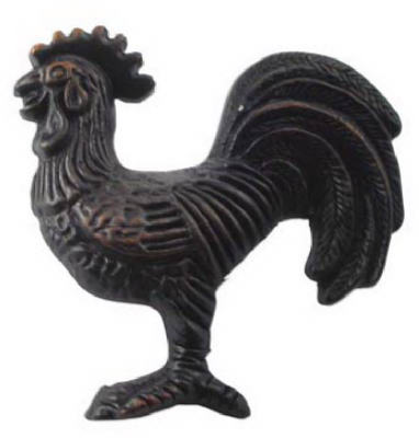 Rooster Knob Oil Rubbed Bronze Face Left