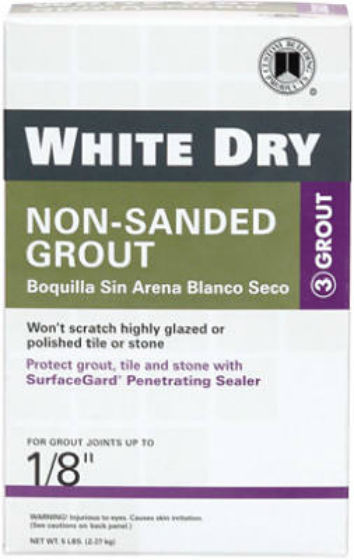 Custom® WDG5-4 White Dry Non-Sanded Grout, 5 Lb
