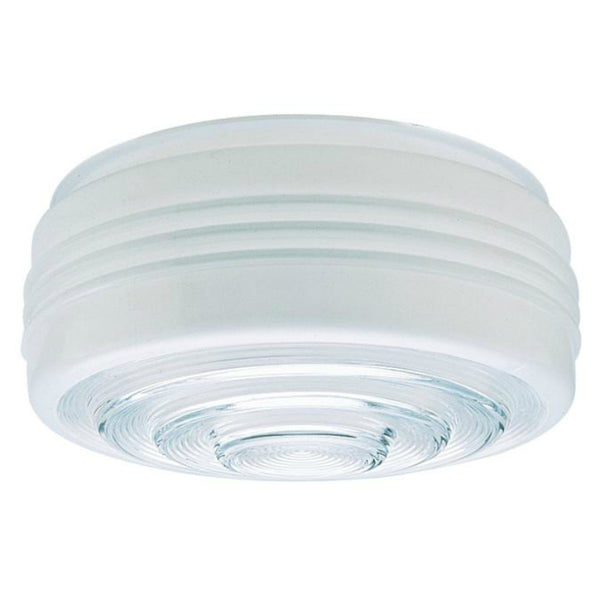 Westinghouse 85606 Glass Drum Light Shade, White and Clear, 6-1/2"