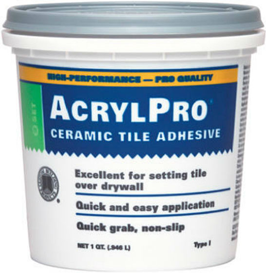 Custom® ARL4000QT AcrylPro® Ceramic Tile Adhesive, 1Qt, White