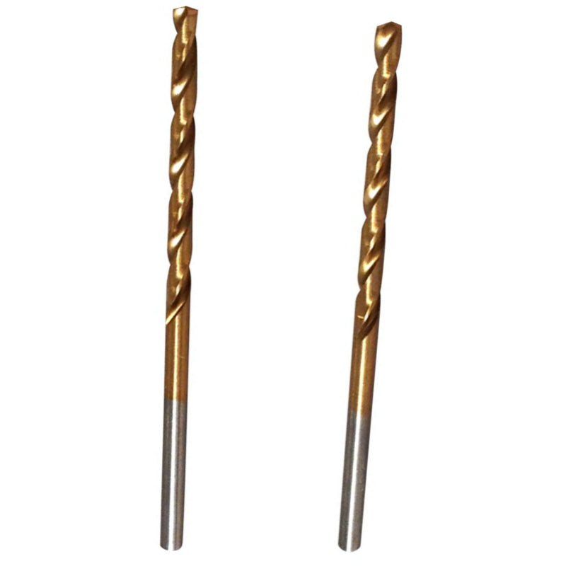 Master Mechanic 293431 Titanium Coated Drill Bit, 3/32" x 2-1/4", 2 Pack