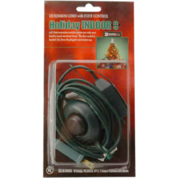 Coleman Cable 09493 Christmas Tree Cube Tap Extension Cord, Green, 16/2, 9'