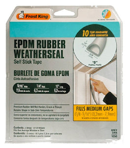Frost King V25BA Sub Zero Premium Weather-Strip, 17', Brown