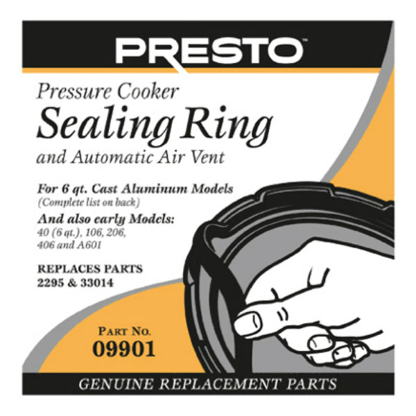 Presto® 09901 Pressure Cooker Sealing Ring with Automatic Air Vent