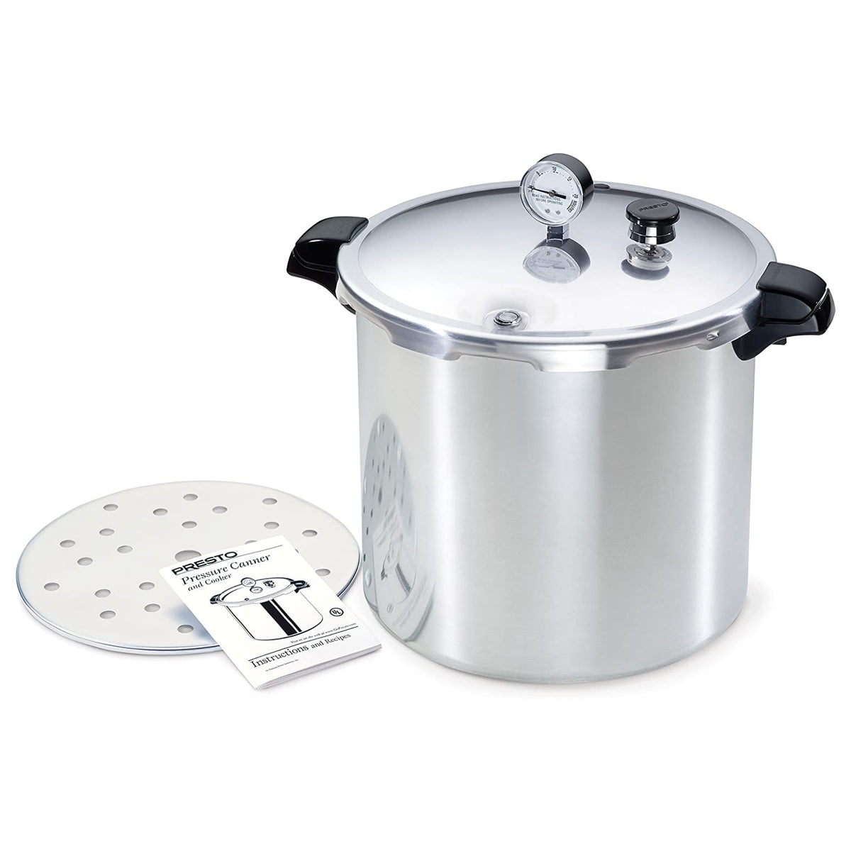 Presto 01781 Pressure Canner & Cooker w/Gauge, Aluminum, 23 Qt