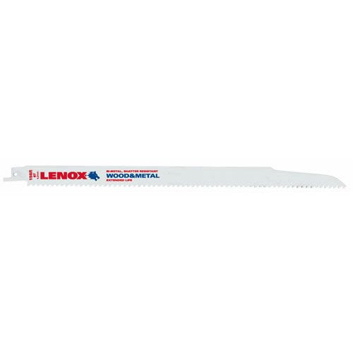 Lenox® 20586S156R Wood Cutting Bi-Metal Reciprocating Saw Blade, 6 TPI, 12"