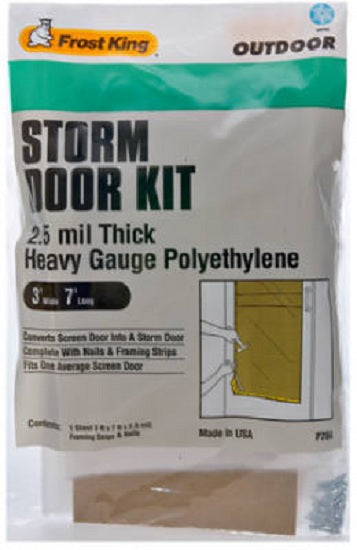 Frost King P784H Exterior Storm Door Cover, 3' x 7', 2.5 Mil