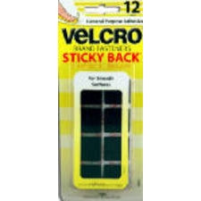 STICKY BACK SQUARE BLACK 7/8"