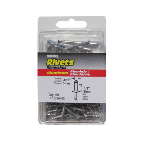 Surebonder® FPC62A-50 Short Aluminum Rivet, 3/16" Dia., 50-Pack