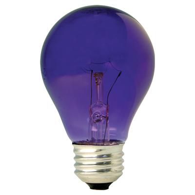 GE Lighting 22731 Incandescent A19 Party Light Bulb, Transparent Purple, 25W, 120V