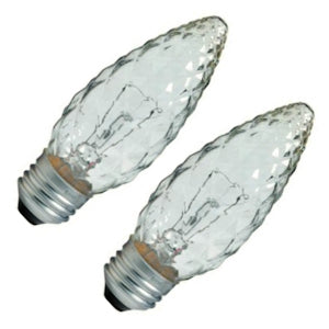 GE Lighting 40891 Decorative B13 Faceted Ceiling Fan Bulb, Crystal Clear, 40W, 2-Pack