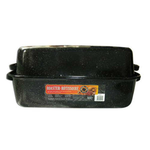Granite-Ware 0511-3 Porcelain-On-Steel Covered Rectangle Roaster, 21"