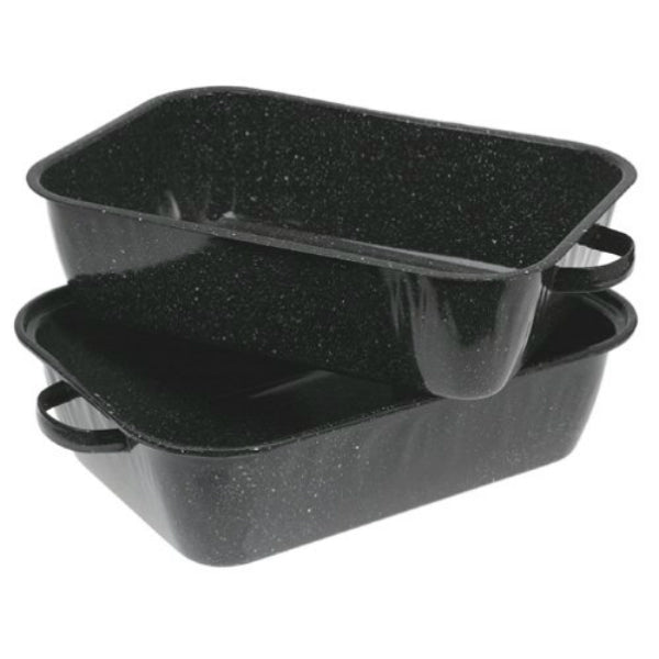 Granite-Ware 0511-3 Porcelain-On-Steel Covered Rectangle Roaster, 21"