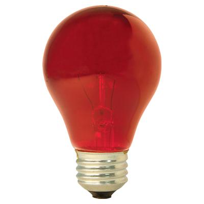 GE Lighting 49727 Medium Base A19 Party Light Bulb, Red, 25-Watt
