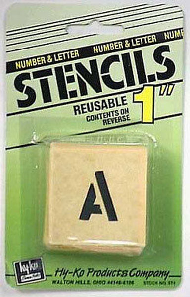 Hy-Ko ST-1 Reusable Numbers/Letters/Symbols Stencil Set, 1"