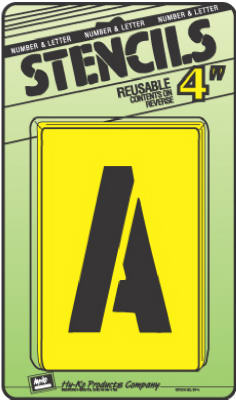 Hy-Ko ST-4 Letter & Number Stencil Set, 4"