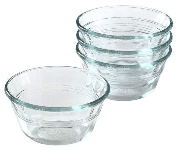 Pyrex 6001142 Custard/Dessert Dish Set, 6 Oz, 4-Piece