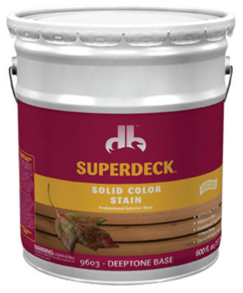Superdeck® DB0096035-20 Solid Color Deck & Siding Stain, Deeptone Base, 5 Gallon