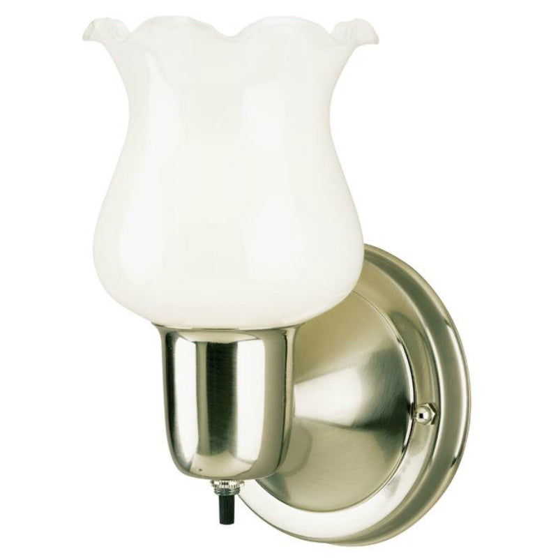 Westinghouse 66654 One Light Indoor Wall Fixture, Brushed Nickel