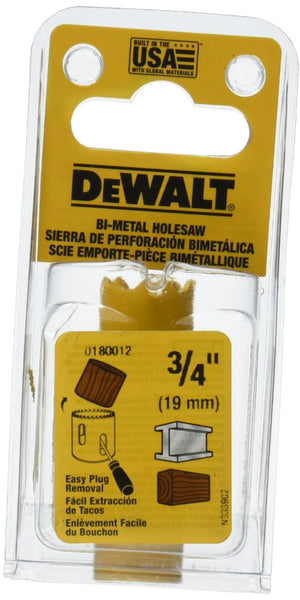 DeWalt® D180012 Standard Bi-Metal Hole Saw, 3/4" (19 MM)