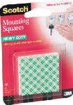 Scotch 111 Heavy Duty Mounting Squares, 1" x 1", 16-Count