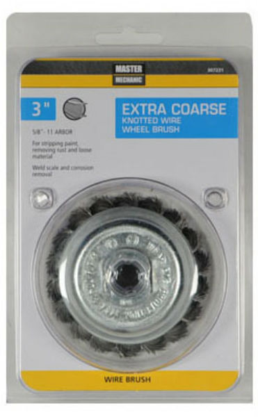 Master Mechanic 307231 Extra Coarse Heavy Duty Wire Wheel Brush, 3"