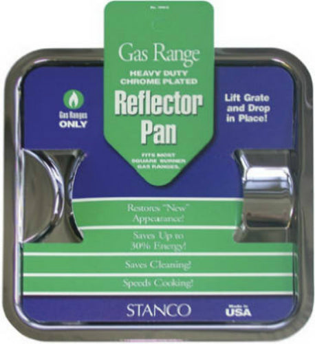 Stanco 900-S Square Reflector Pan for Gas Range, Chrome Plated, 7-3/4"
