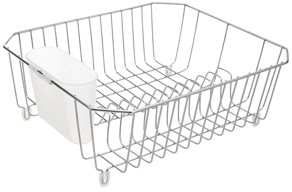 Rubbermaid 6008-AR-CHROM Microban Coated Wire Dish Drainer, Small, Chrome