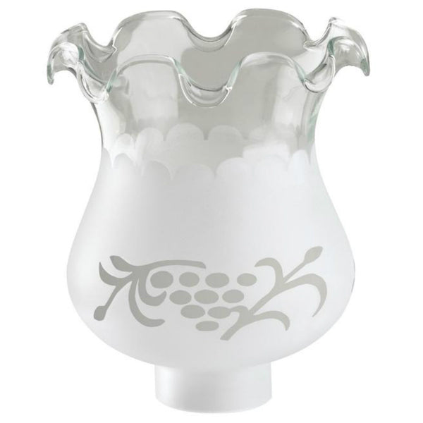 Westinghouse 81100 Handblown Frosted Etched Glass Top Shade, 5"