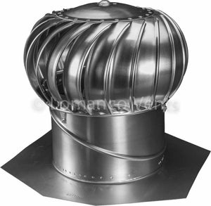 Lomanco BIB12 Whirlybird Internally Braced Aluminum Turbine Ventilator, 12"