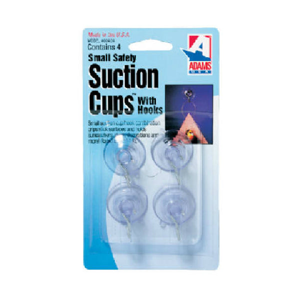 Adams 7500-77-3040 Small Suction Cups with Hook, 4-Pack