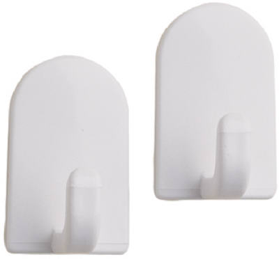 InterDesign® 14101 Self Adhesive Miniature Hook, White, 6-Pack