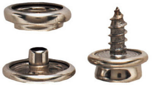 General Tools 1268 Snap Fastener Refill, 6-Screw, Nickel Plating