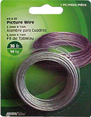 Hillman Fasteners 121110 Braided Picture Hanging Wire, 30 Lb, #3 x 25'