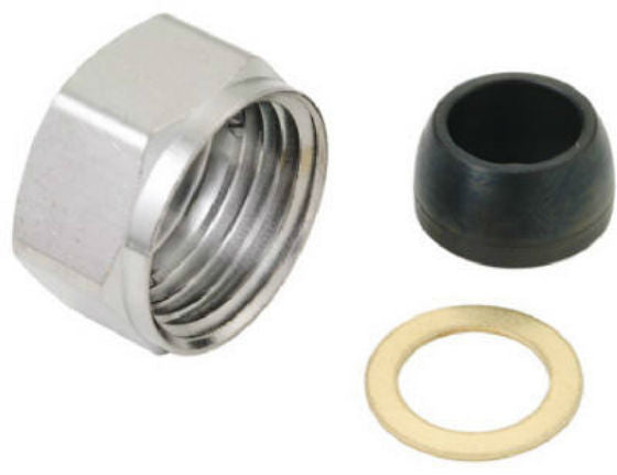 BrassCraft 319-061Master Plumber Nut Kit, Chrome, 7/16" x 1/2"