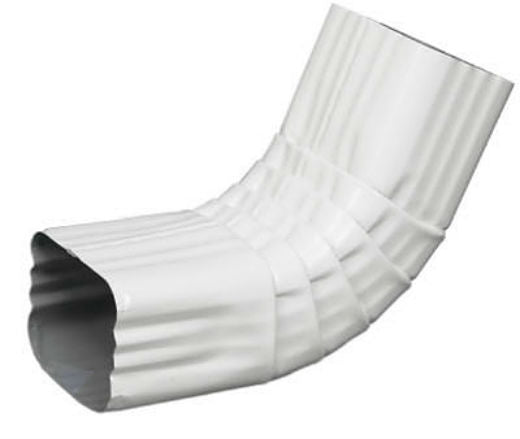 Amerimax 27064 Style-A Aluminum Front Elbow, 2" x 3", White