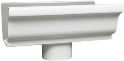 Amerimax 27010 Aluminum End Piece with Drop, 5", White