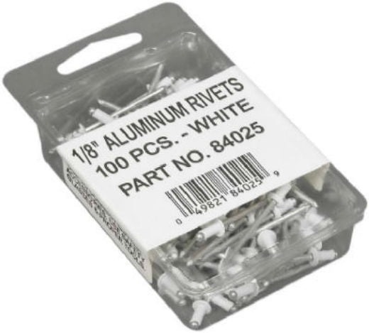 Amerimax 84025 Aluminum Rivets 1/8", White, 100-Piece