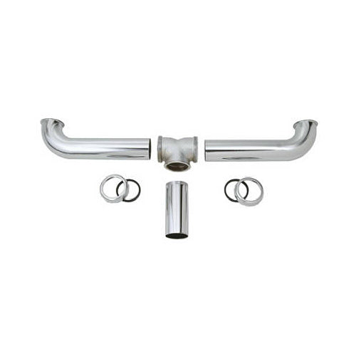 Master Plumber 320-736 2-Bowl Center Outlet Drain, 1-1/2", Chrome Plated