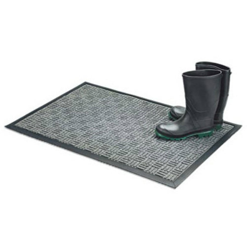 Bacova 05520 Floor Saver II Mat w/Slide Resistant Rubber Backing, 18" x 30",Gray