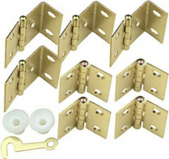 National Hardware® N269-860 Shutter Hinge Kit, Bright Brass