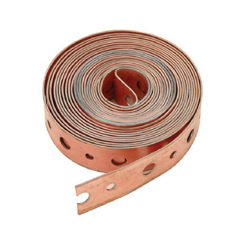 Master Plumber 323-033 Perforated Copper Pipe Strapping, 3/4" x 10'