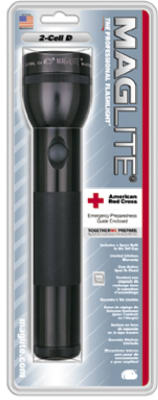 Maglite SS2D016 Standard Incandescent Flashlight, 2 "D" Cell, 27-Lumens, Black