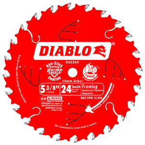 Diablo D0524X Cordless Trim Saw Blade, 5-3/8" x 24 Tooth