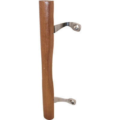 Slide-Co 141642 Sliding Glass Patio Door Wooden Handle with Chrome Brackets