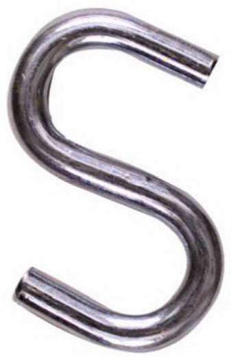 National Hardware® N273-425 Heavy Open S Hook, 2", Zinc Plated Steel