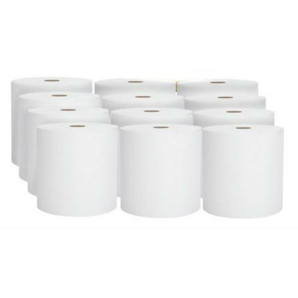 Scott® 02068 Hard Roll Paper Hand Towel, White, 1-Ply, 8" x 400', 12-Pack