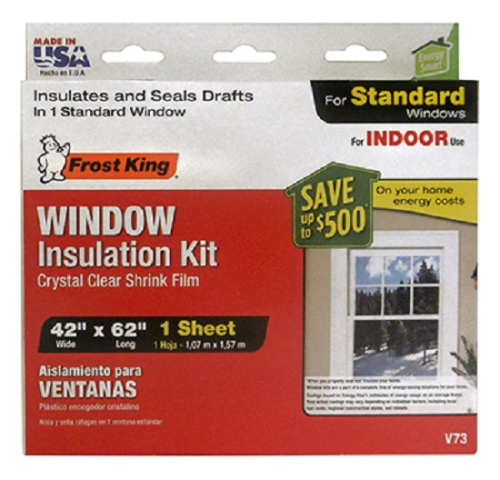 Frost King V73H Indoor Shrink Window Insulator Kit, 42" x 62"
