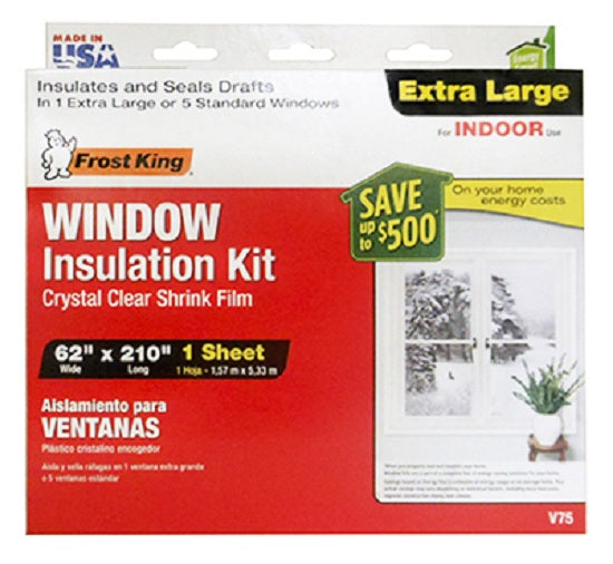 Frost King V75H Indoor Shrink Window Kit, 62" x 210"